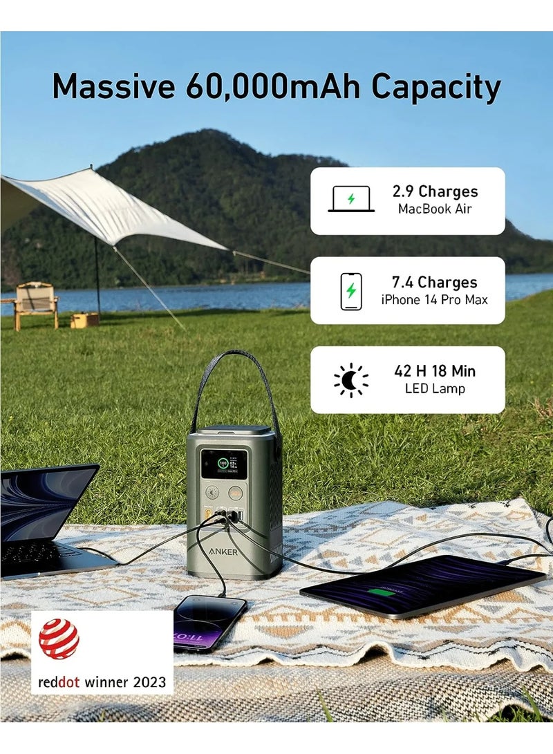 Anker 548 (PowerCore Reserve 192Wh) Power Bank, 60000mAh, 192Wh Capacity, 2x USB-C & 2x USB-A Ports, Smart Digital Display, Retractable Auto Lighting, SOS Mode, Green | 548 - Image 3